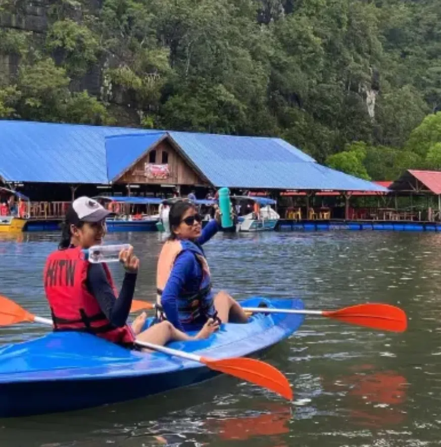 River of Kilim during jet ski tour in the mangrove forest.