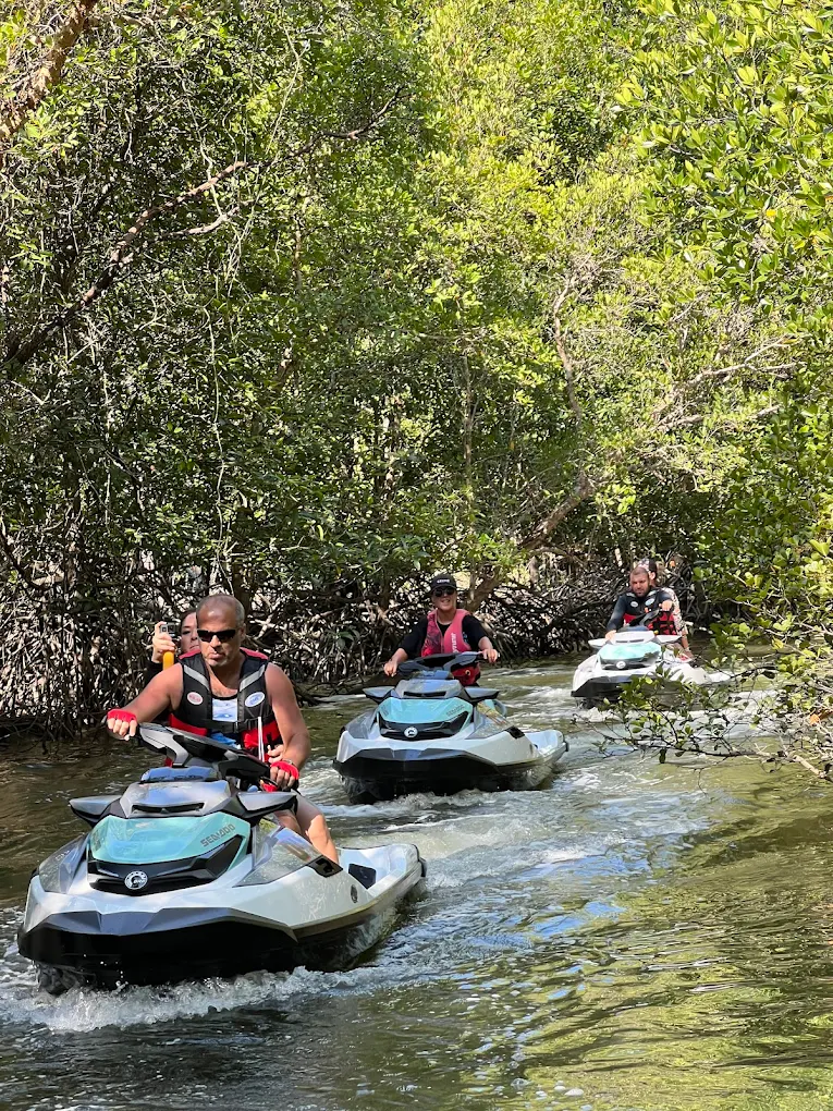 mall group on mangrove tour by jet ski